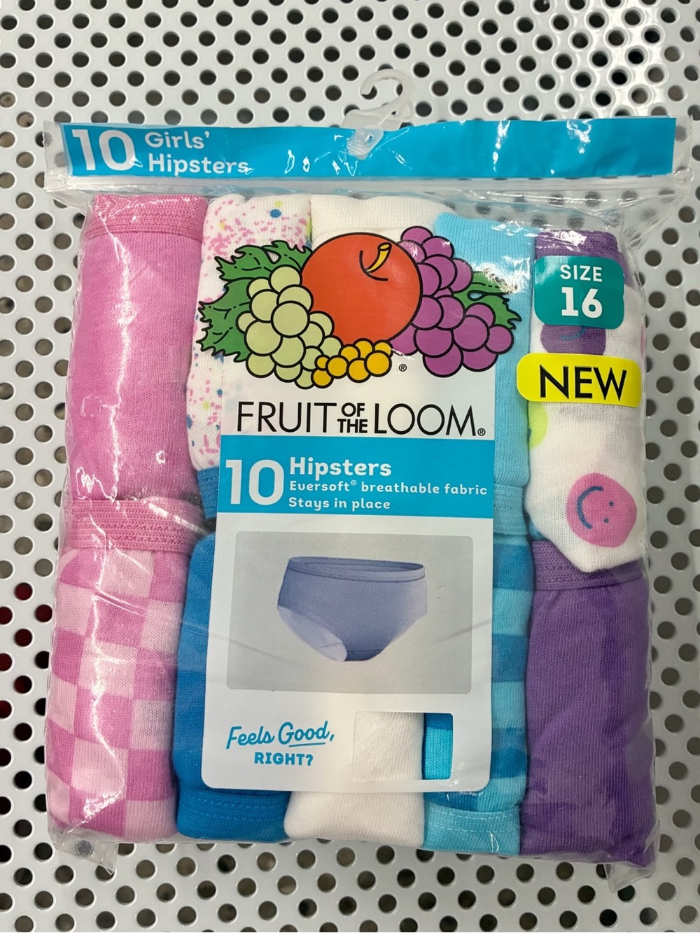 🍭$17🍭 NEW FRUIT OF LOOM Eversoft Hipster Underwear, 10-Pack, Size 16 Girl’s